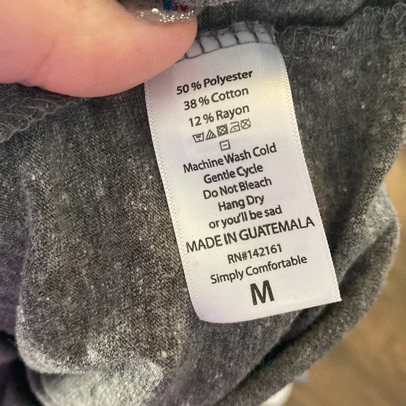 Lularoe Randy T Shirt 3/4 Sleeve Medium M New NWT Blue Gray Geometric - Picture 6 of 8